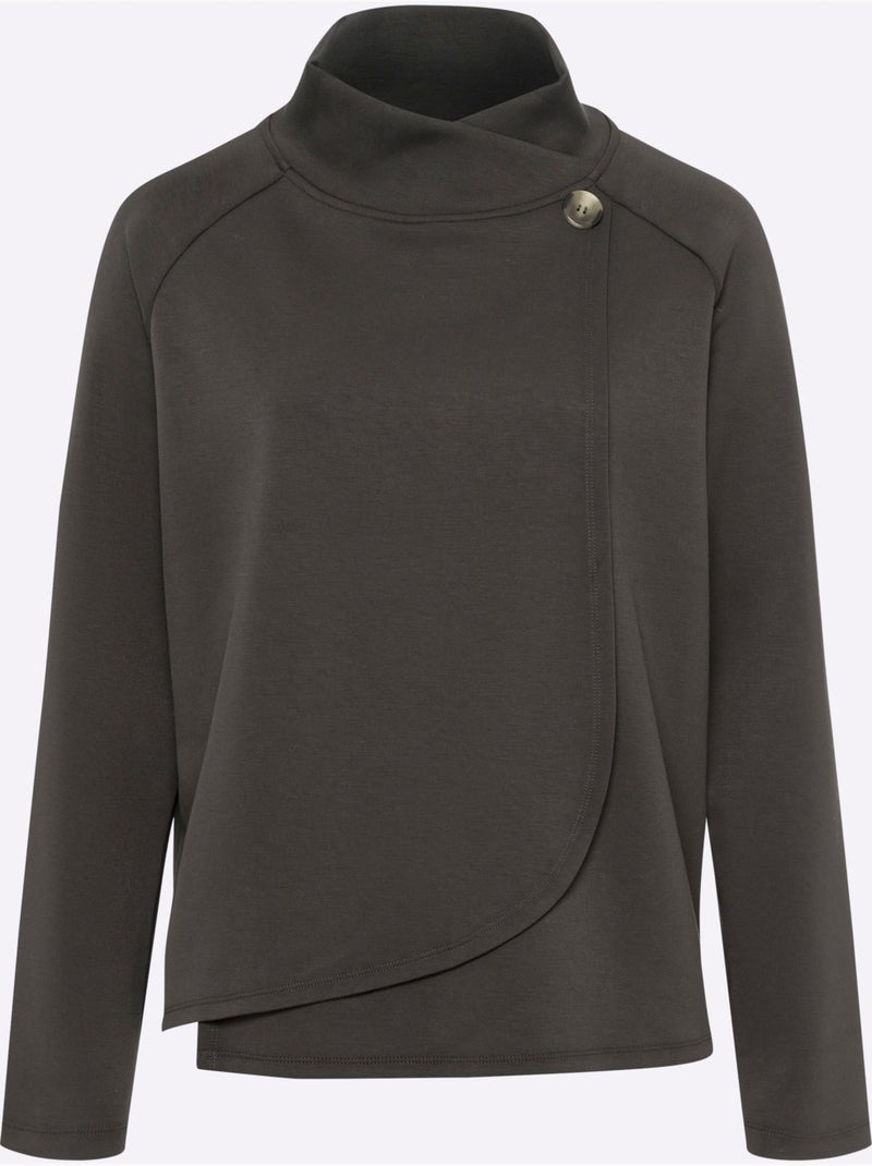 Sweatshirt Superposition Moderne - Taille Standard - Helline Gris - Kiabi