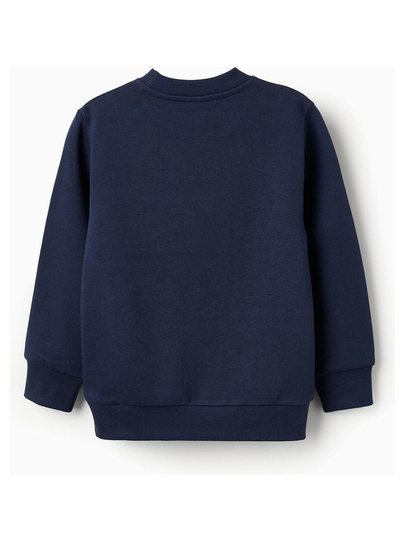 Sweatshirt Thème Captain America, extrémités côtelées MARVEL CAP AMERICA Bleu foncé - Kiabi