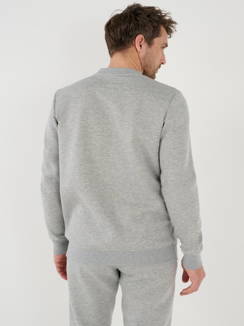 Sweatshirt Thermolactyl en molleton - Damart Gris - Kiabi