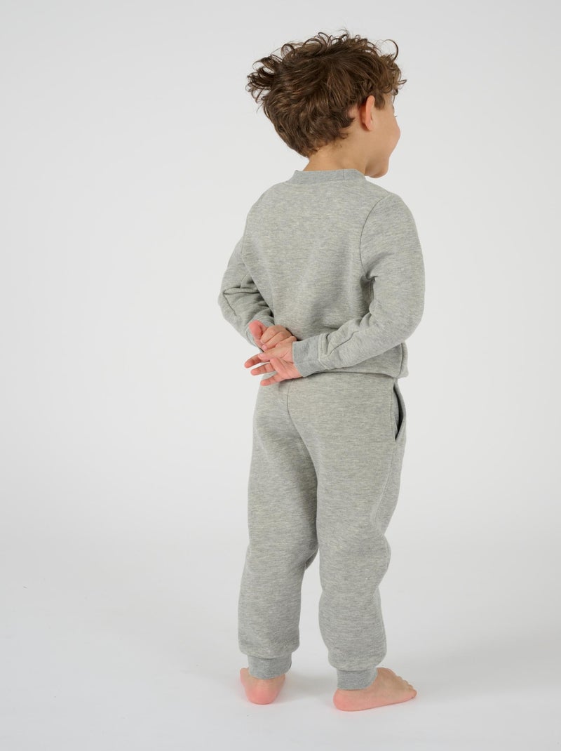 Sweatshirt Thermolactyl enfant, molleton  thermique - Damart Gris chiné - Kiabi