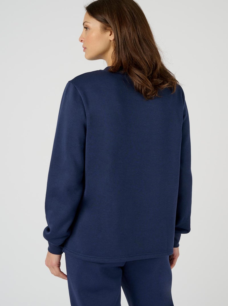 Sweatshirt Thermolactyl, molleton  - Damart Bleu marine - Kiabi