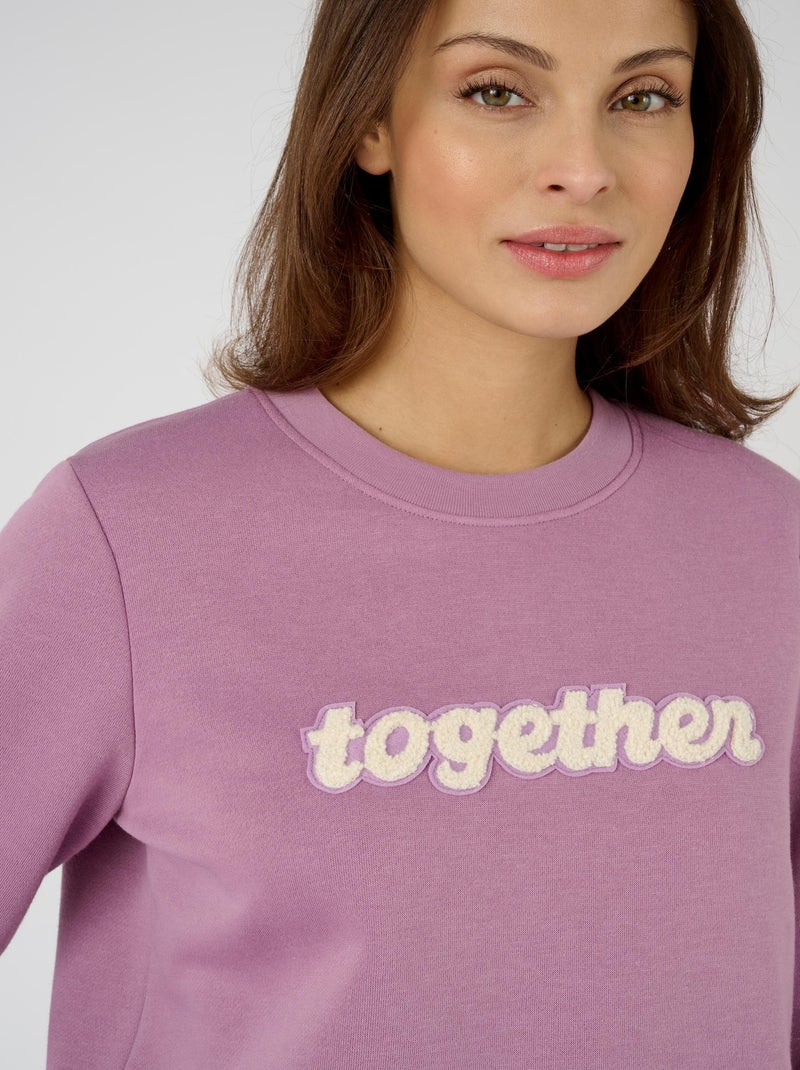 Sweatshirt Thermolactyl, molleton  - Damart Rose parme - Kiabi