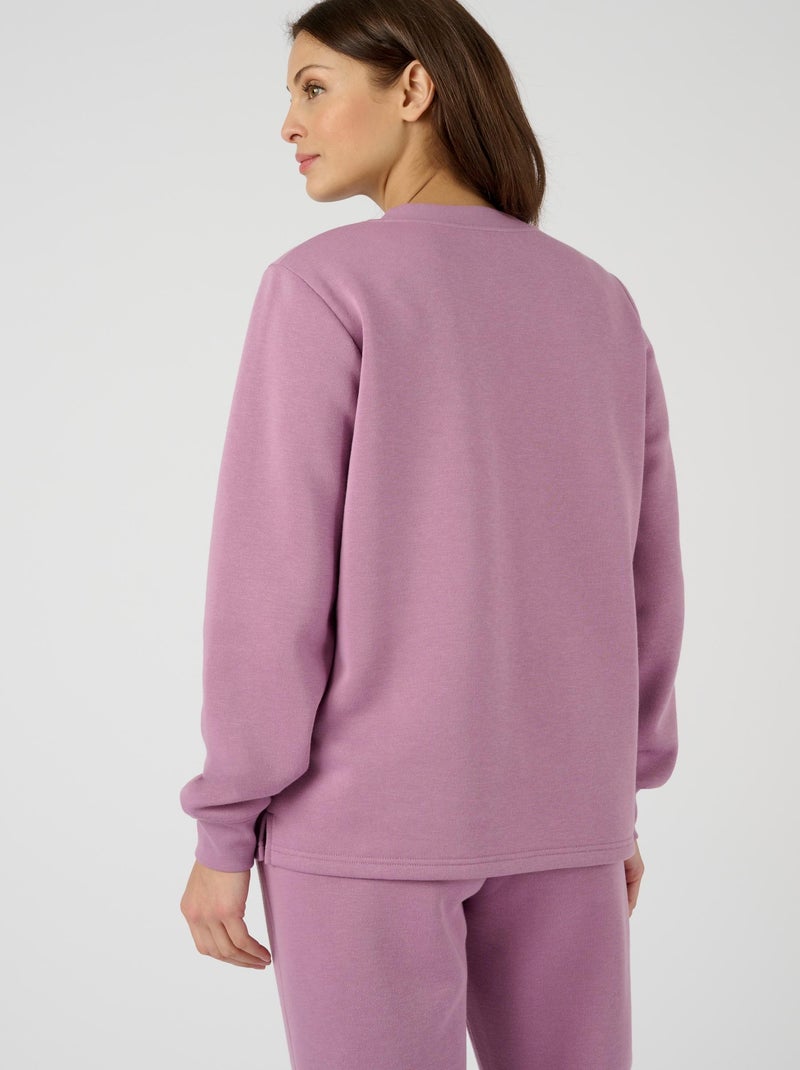 Sweatshirt Thermolactyl, molleton  - Damart Rose parme - Kiabi