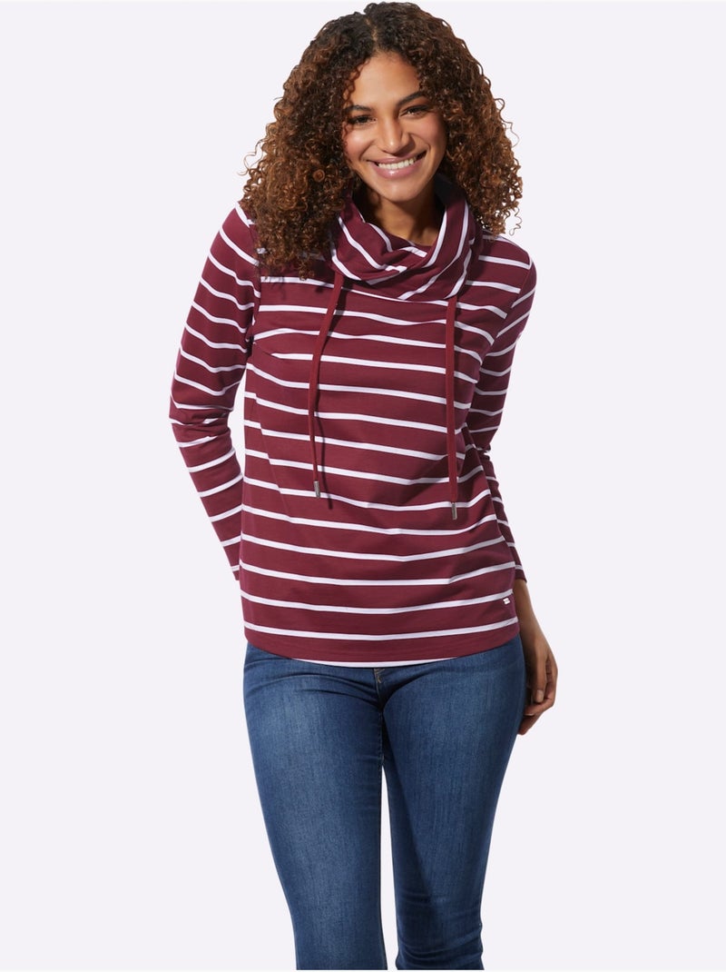 Sweatshirt très agréable à porter - taille standard - witt Noir Rouge Blanc - Kiabi
