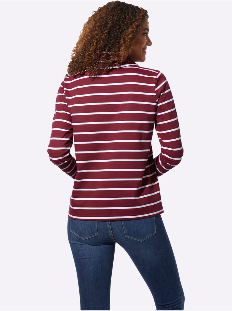 Sweatshirt très agréable à porter - taille standard - witt Noir Rouge Blanc - Kiabi