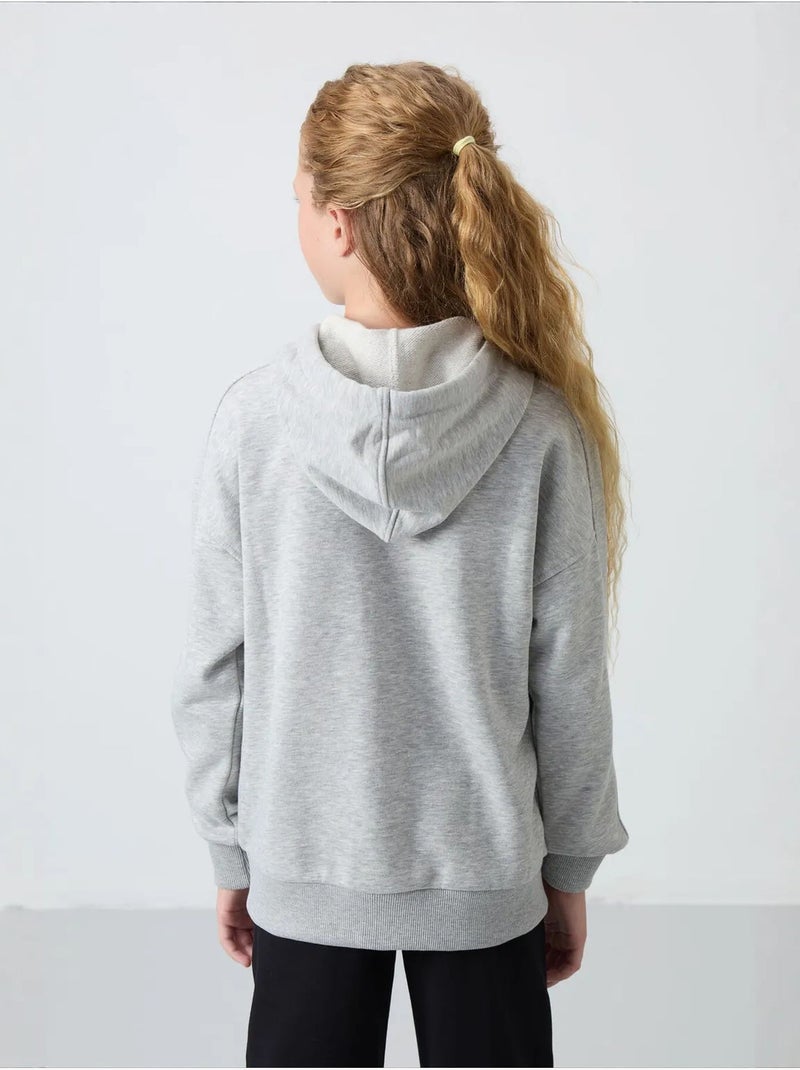 Sweatshirt unisexe jeunesse à capuche zippé tommy Gris - Kiabi