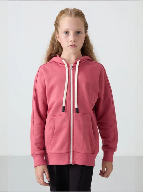 Sweatshirt unisexe jeunesse à capuche zippé tommy - Kiabi
