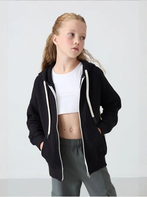 Sweatshirt unisexe jeunesse à capuche zippé tommy - Kiabi