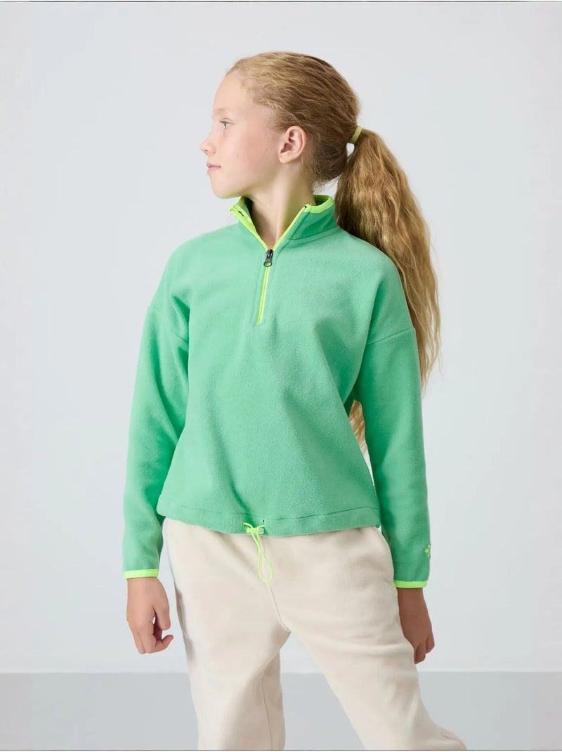 Sweatshirt unisexe jeunesse à fermeture éclair tommy Vert menthe - Kiabi