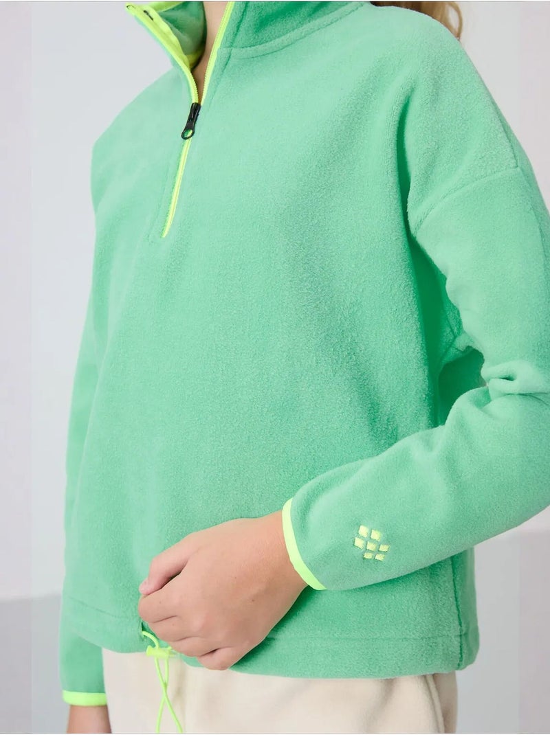 Sweatshirt unisexe jeunesse à fermeture éclair tommy Vert menthe - Kiabi