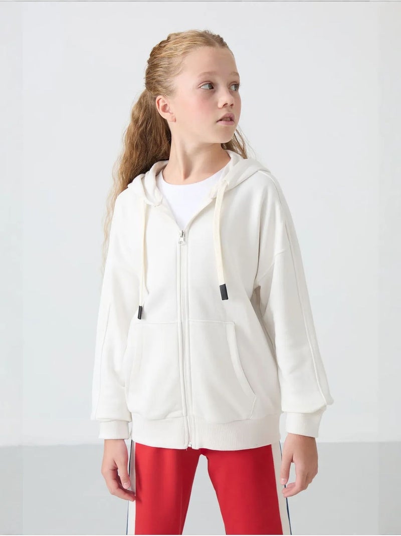 Sweatshirt unisexe jeunesse en mélange coton tommy Blanc cassé - Kiabi