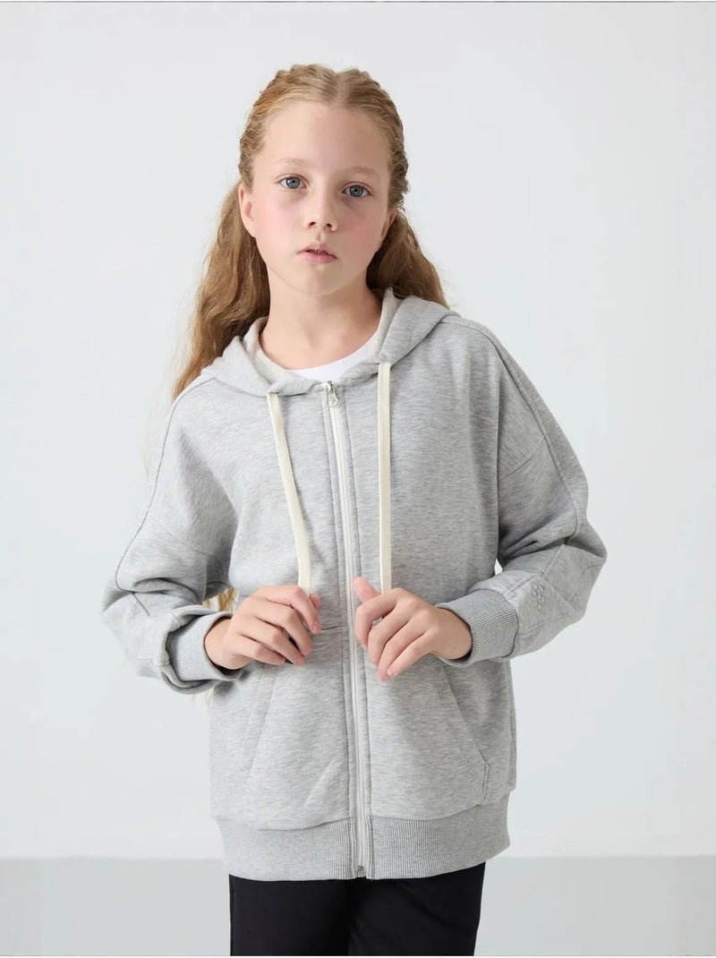 Sweatshirt unisexe jeunesse en mélange coton tommy Gris clair - Kiabi