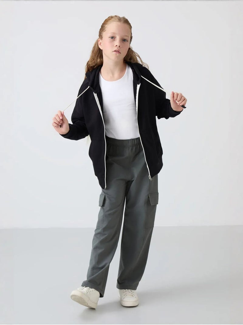 Sweatshirt unisexe jeunesse en mélange coton tommy Noir - Kiabi
