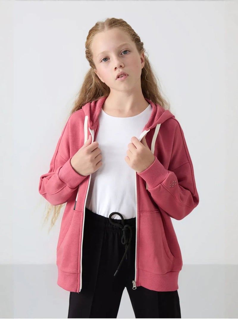 Sweatshirt unisexe jeunesse en mélange coton tommy Vieux rose - Kiabi