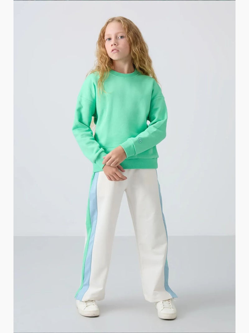 Sweatshirt unisexe jeunesse en mélange de coton tommy Vert menthe - Kiabi