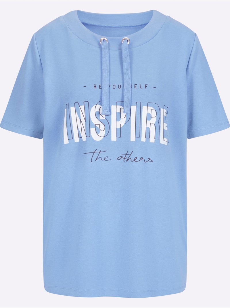 Sweatshirt Viscose - Taille Standard - Helline Bleu ciel - Kiabi