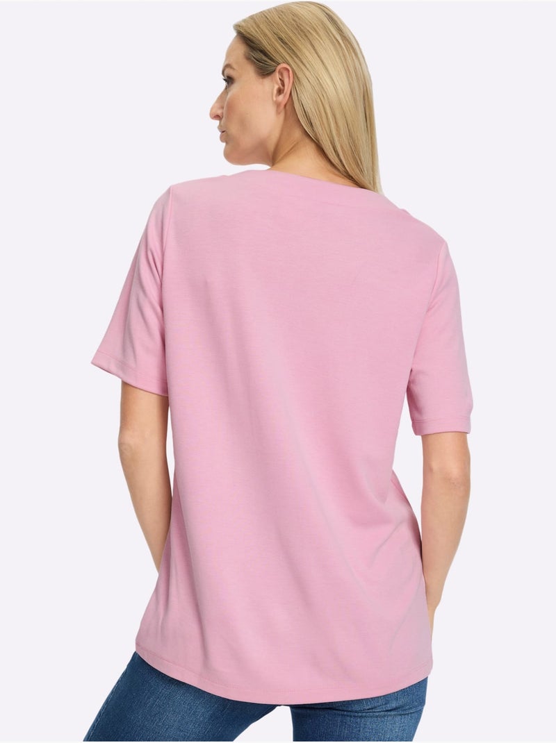 Sweatshirt Viscose - Taille Standard - Helline Rose - Kiabi