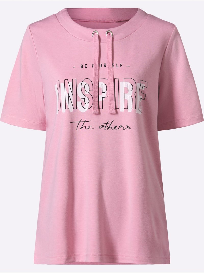 Sweatshirt Viscose - Taille Standard - Helline Rose - Kiabi