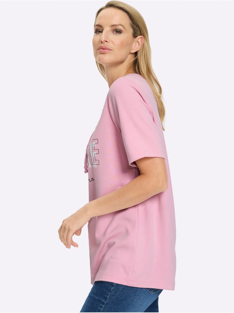 Sweatshirt Viscose - Taille Standard - Helline Rose - Kiabi