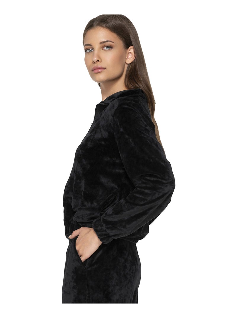 Sweatshirt zippé Balanced Noir - Kiabi