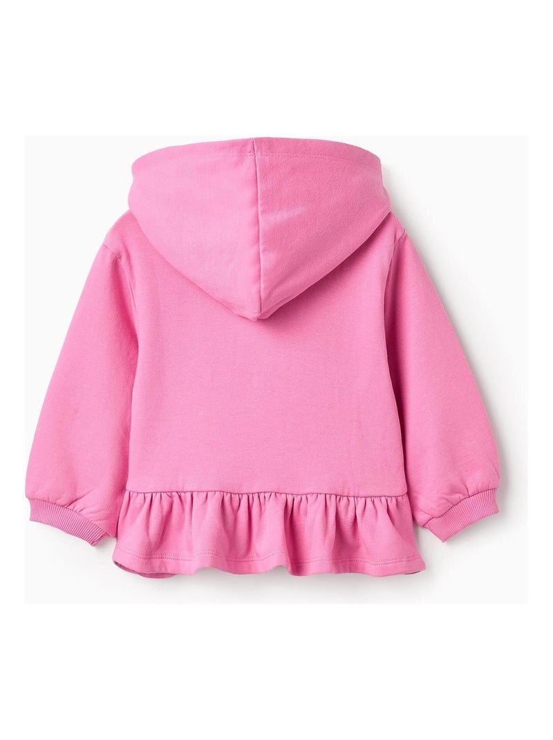 Sweatshirt Zipper 100% coton, imprimé Snoopy, matelassage SNOOPY PEANUTS Rose - Kiabi