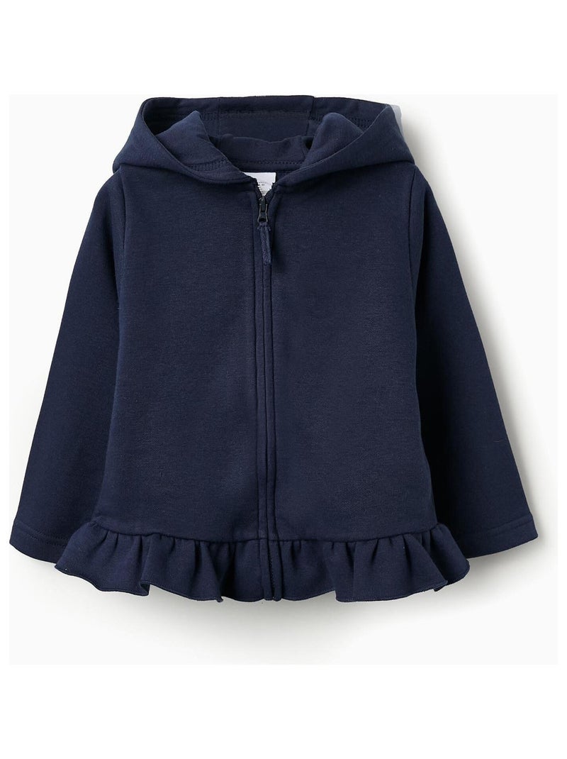 Sweatshirt Zipper ébouriffé, ébouriffé NEW YORK Bleu foncé - Kiabi