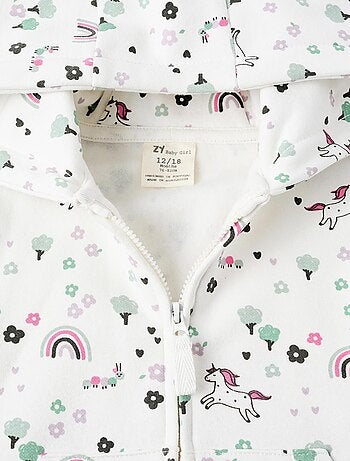 Sweatshirt Zipper matelassé, à capuche NEW YORK