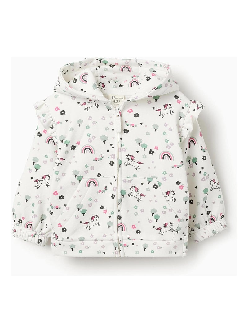 Sweatshirt Zipper matelassé, à capuche NEW YORK Beige clair - Kiabi