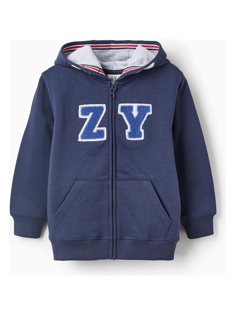 Sweatshirt Zipper matelassé, à capuche OLYMPIA Bleu foncé - Kiabi