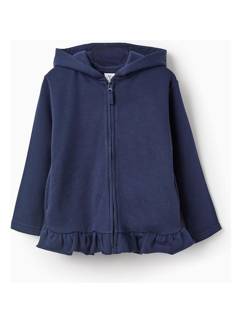 Sweatshirt Zipper matelassé, avec capuche NEW YORK Bleu foncé - Kiabi