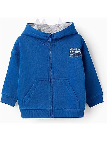 Sweatshirt Zipper matelassé, capuche, détails 3D ART ATTACK