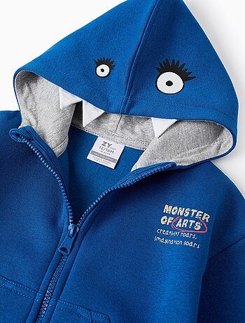 Sweatshirt Zipper matelassé, capuche, détails 3D ART ATTACK
