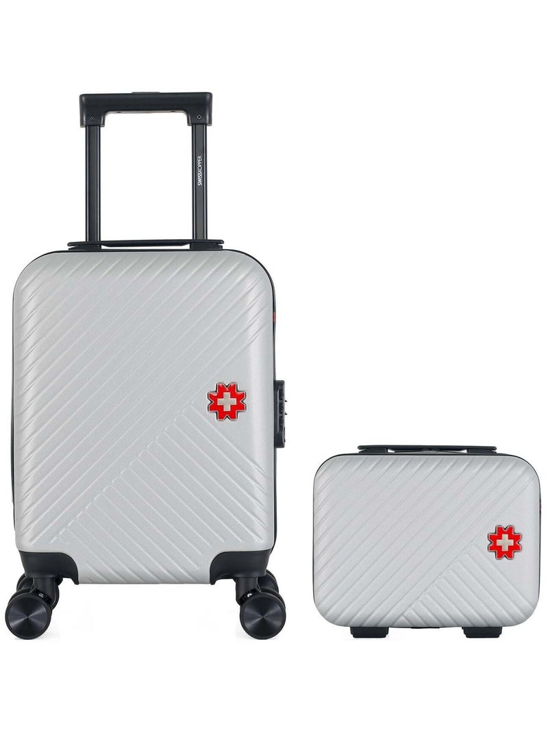 SWISS KOPPER  -  Lot de 2  -  Valise cabine XXS et vanity SPIEZ Gris - Kiabi
