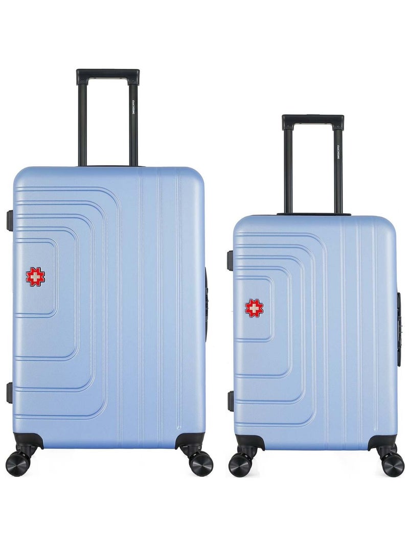 SWISS KOPPER - LOT DE 2 - Valise Grand Format et Valise Week-end RUTI Bleu clair - Kiabi