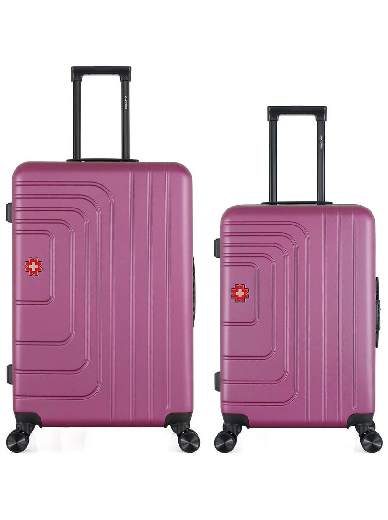 SWISS KOPPER - LOT DE 2 - Valise Grand Format et Valise Week-end RUTI Prune - Kiabi