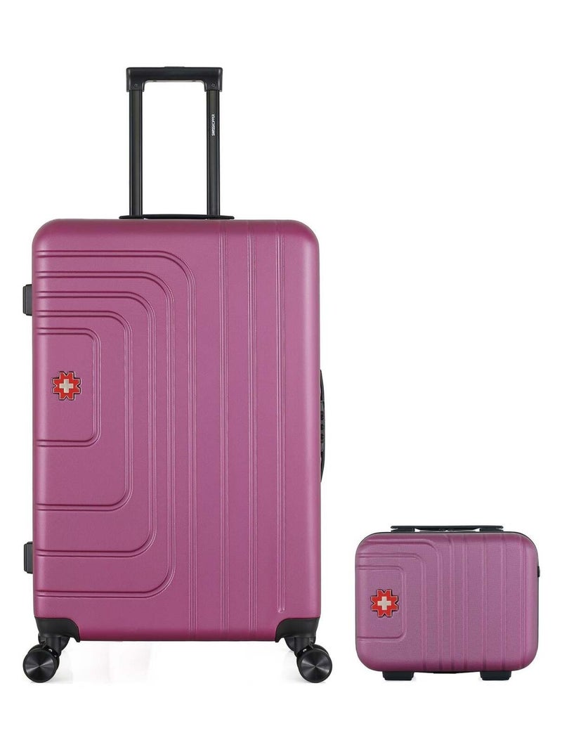 SWISS KOPPER - Lot de 2 - Valise grand format et vanity RUTI Prune - Kiabi