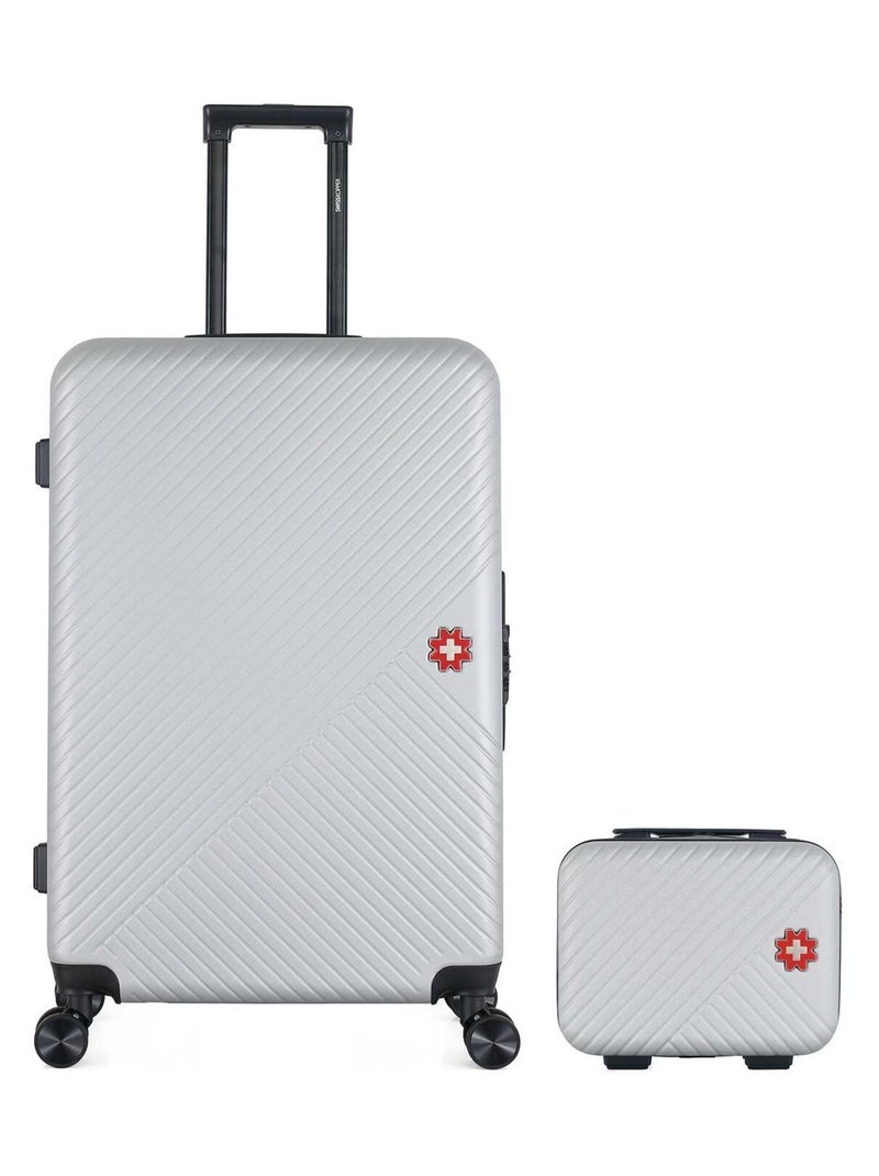 SWISS KOPPER  -  Lot de 2  -  Valise grand format et vanity SPIEZ Gris - Kiabi