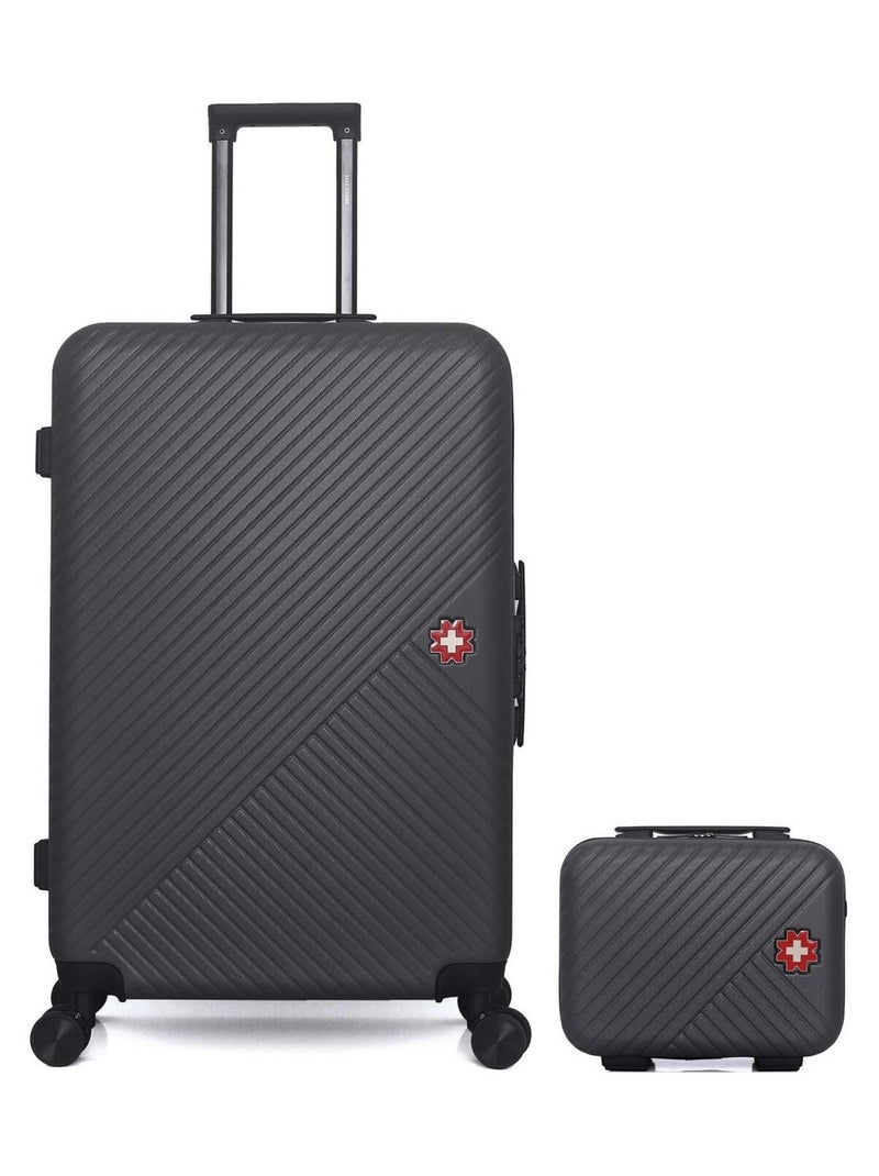 SWISS KOPPER  -  Lot de 2  -  Valise grand format et vanity SPIEZ Noir - Kiabi