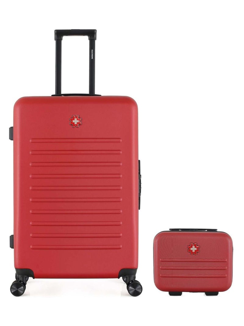 SWISS KOPPER - Lot de 2 - Valise grand format et vanity WIL Bordeaux - Kiabi