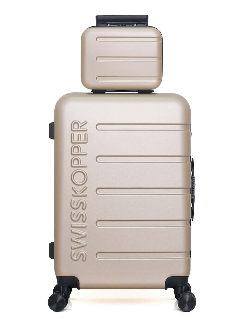 SWISS KOPPER - LOT DE 2 - Valise Week-end et Vanity AIGLE Beige - Kiabi