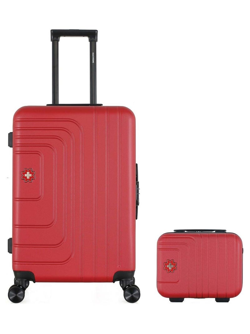 SWISS KOPPER - Lot de 2 - Valise weekend et vanity RUTI Bordeaux - Kiabi