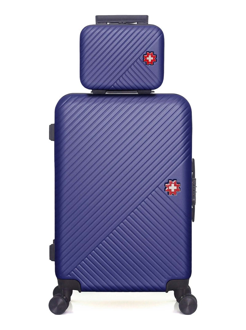 SWISS KOPPER  -  Lot de 2  -  Valise weekend et vanity SPIEZ Bleu marine - Kiabi