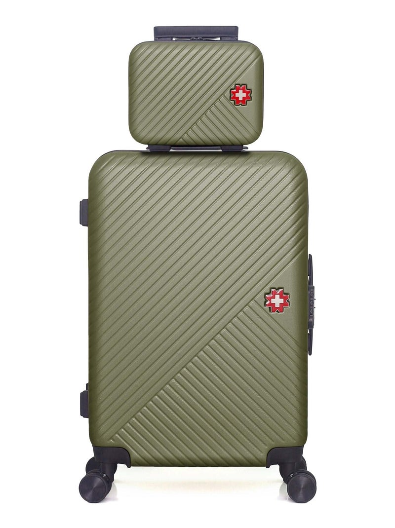 SWISS KOPPER  -  Lot de 2  -  Valise weekend et vanity SPIEZ Kaki - Kiabi