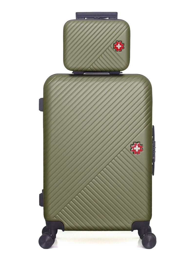 SWISS KOPPER  -  Lot de 2  -  Valise weekend et vanity SPIEZ Vert kaki - Kiabi