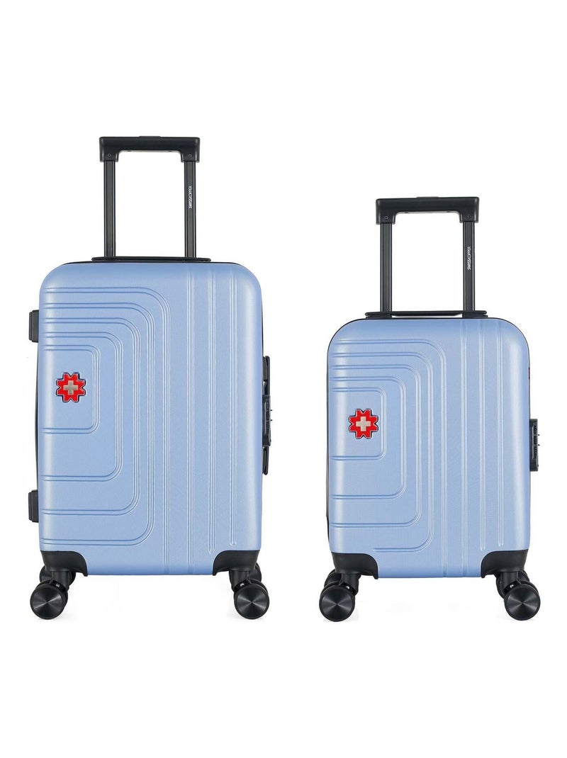 SWISS KOPPER - LOT DE 2 - Valises cabine et cabine XXS RUTI Bleu clair - Kiabi