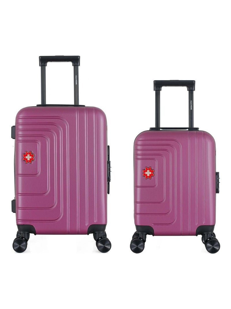 SWISS KOPPER - LOT DE 2 - Valises cabine et cabine XXS RUTI Prune - Kiabi