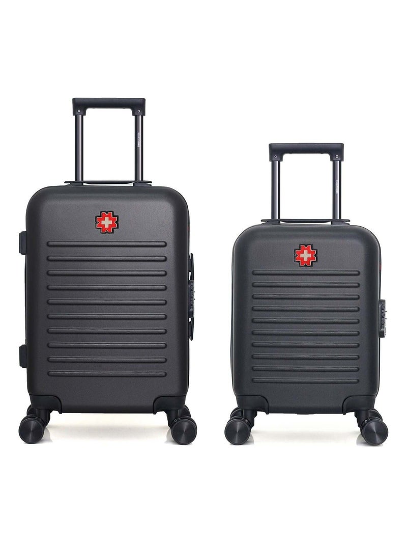 SWISS KOPPER - LOT DE 2 - Valises cabine et cabine XXS WIL Noir - Kiabi