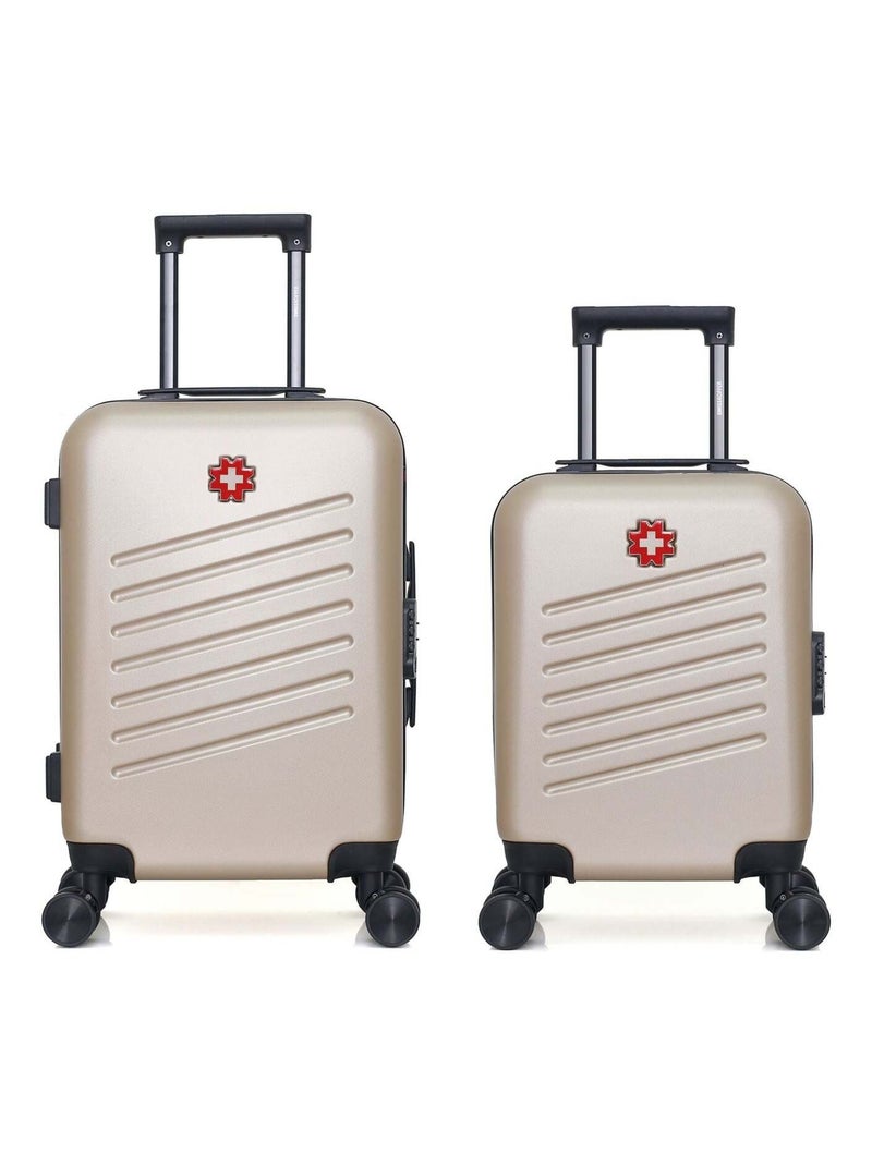 SWISS KOPPER - LOT DE 2 - Valises cabine et cabine XXS ZURICH Beige - Kiabi