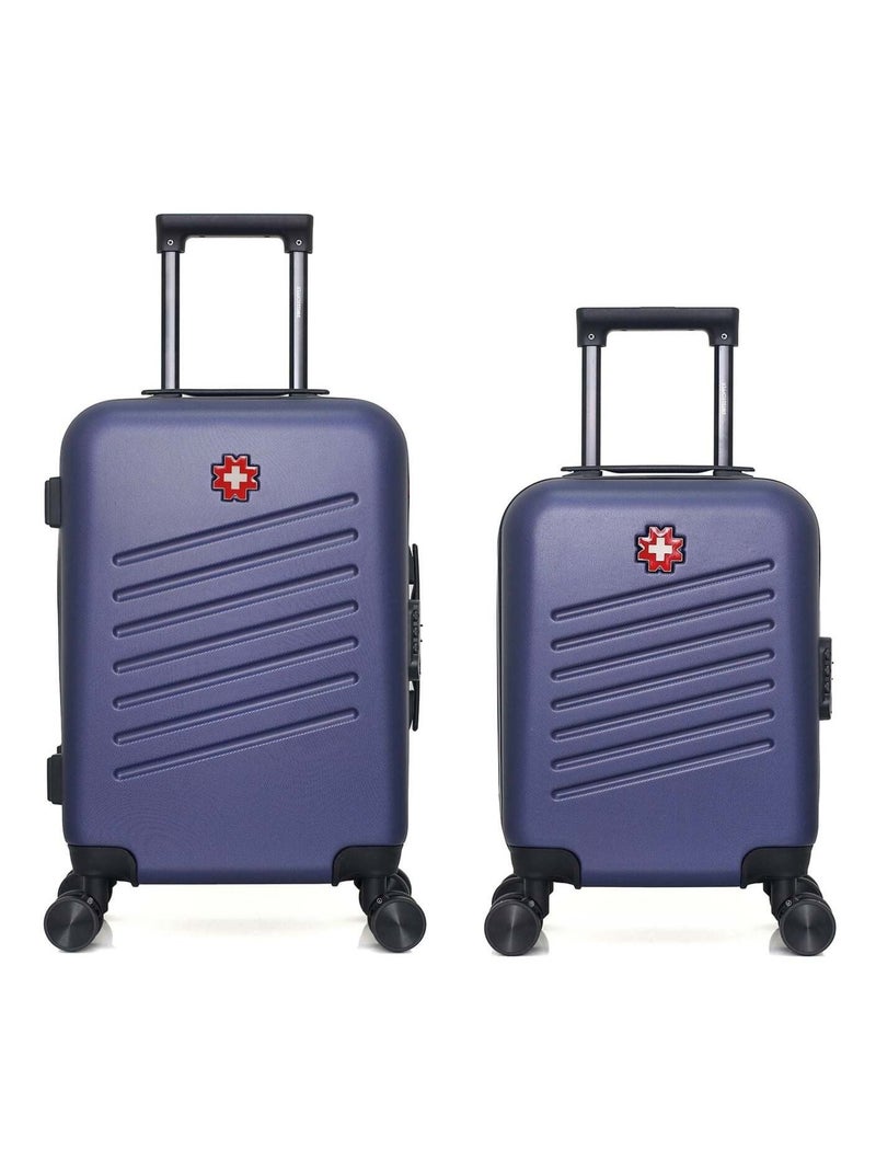 SWISS KOPPER - LOT DE 2 - Valises cabine et cabine XXS ZURICH Bleu marine - Kiabi