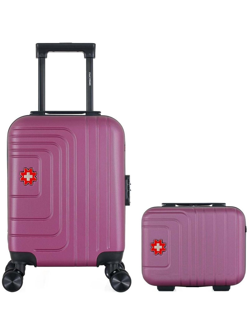 SWISS KOPPER - LOT DE 2 - Valises cabine XXS et vanity RUTI Prune - Kiabi